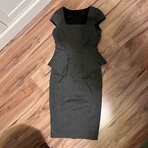 Zara Charcoal Gray Midi Dress